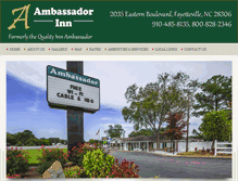Tablet Screenshot of ambassadorinnfayetteville.com